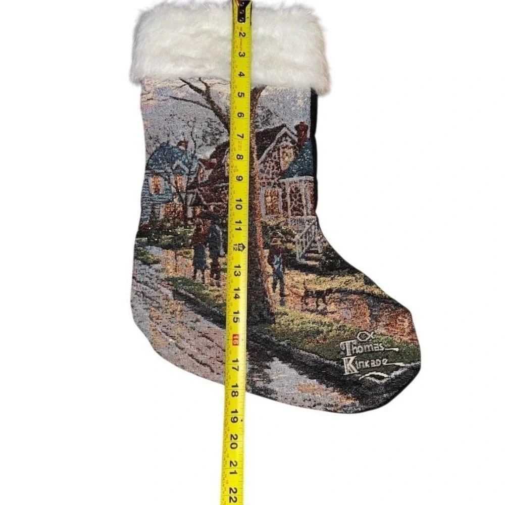 Dimensions Thomas Kinkade‎ Christmas Stocking Winter Village Scene 18